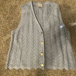 Target A New Day Light Blue Knit Vest Size Medium New Without Tags